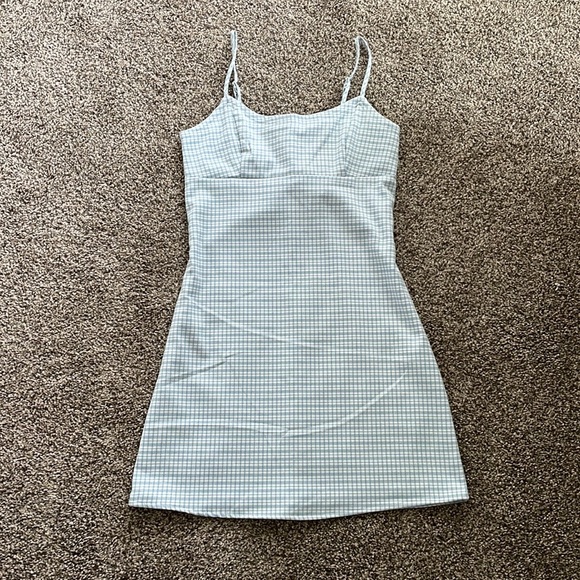 Brandy Melville Dresses & Skirts - Brandy Melville John Galt NWT blue plaid dress